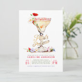 Petalen en Prosecco Wildflower Vrijgezellenfeest Kaart (Staand voorkant)