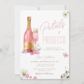 Petalen en Prosecco Wildflower Vrijgezellenfeest Kaart (Voorkant)