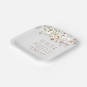 Petalen en Prosecco Wildflower Vrijgezellenfeest Papieren Bordje (Gebogen)