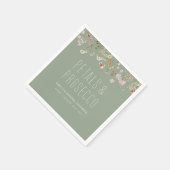 Petalen en Prosecco Wildflower Vrijgezellenfeest Servet (Hoek)