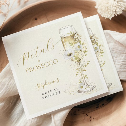 Petalen en Prosecco Wildflower Vrijgezellenfeest Servet