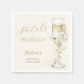 Petalen en Prosecco Wildflower Vrijgezellenfeest Servet (Voorkant)