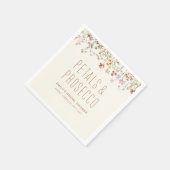 Petalen en Prosecco Wildflower Vrijgezellenfeest Servet (Hoek)