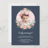  petalen | Foto van Birthday Party Invitation Kaart (Voorkant)