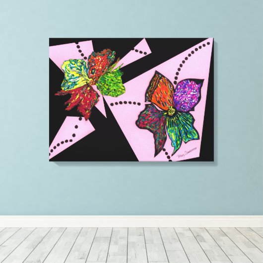 Petalen in Motion Canvas Print (Insitu (Houten vloer))