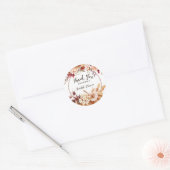 Petalen & Prosecco | Bloemen Roos Goud Vrijgezelle Ronde Sticker (Envelop)