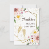 Petalen & Prosecco | Vrijgezellenfeest bedankpas Bedankkaart (Voorkant)