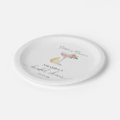 Petalen & Prosecco - vrijgezellenfeest Papieren Bordje (Gekanteld)