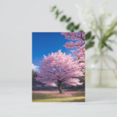 Petalen uit de lente briefkaart (Staand voorkant)