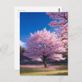 Petalen uit de lente briefkaart (Voorkant / Achterkant)