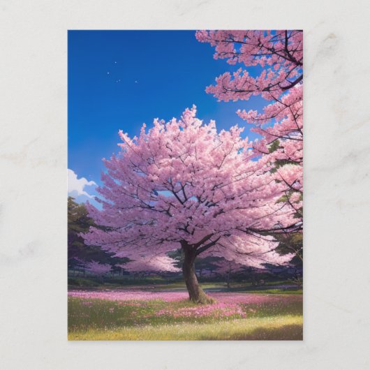 Petalen uit de lente briefkaart (Voorkant)