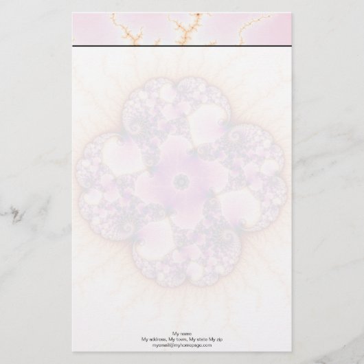 Petallic - fractale kunst briefpapier (Voorkant)