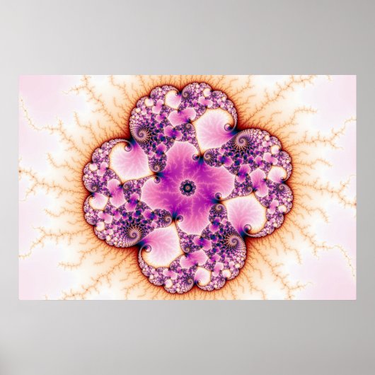 Petallic - fractale kunst poster (Voorkant)