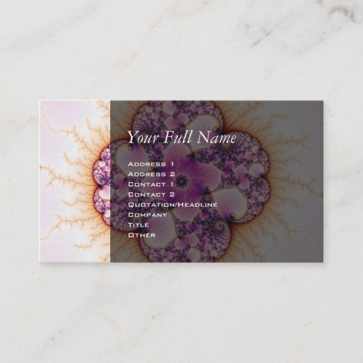Petallic - fractale kunst visitekaartje (Voorkant)