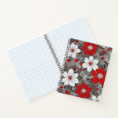 Pétalos Rojos y Blancos sobre Plata Notitieboek (Binnen)