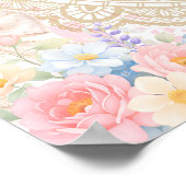 Petals and Prosecco Bow Bridal Shower Welcome Poster (Hoek)