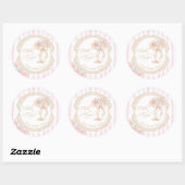 Petals and Prosecco Bridal Shower Ronde Sticker (Vel)