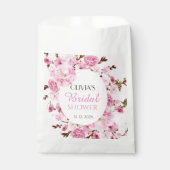 Petals and Prosecco Pink Floral Bridal Shower Bedankzakje (Voorkant)