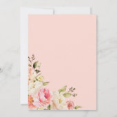 Petals and Prosecco Pink Floral Bridal Shower Kaart (Achterkant)