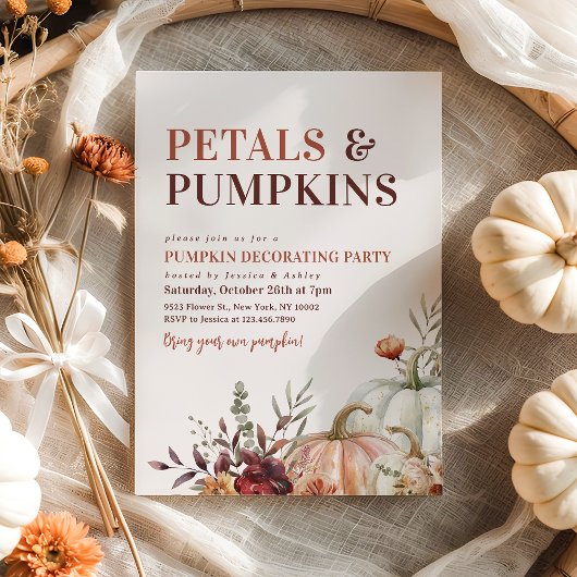 Petals and Pumpkins Herfst Pompoen Decorating Part Kaart
