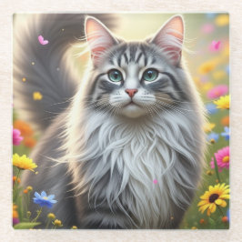 Petals And Purrs Glazen Onderzetter