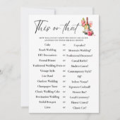 Petals dit of dat Vrijgezellenfeest spel Kaart (Voorkant)