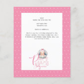 Petals en Parels Roze Baby Meisje Douche (Achterkant)