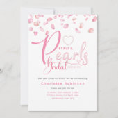 PETALS EN PARELS Roze Glam Chic Vrijgezellenfeest Kaart (Voorkant)