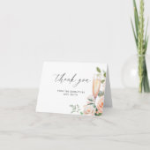 Petals en Prosecco bedankt Kaart (Voorkant)