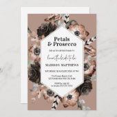 Petals en Prosecco Boho Blush Pink Vrijgezellenfee Kaart (Voorkant / Achterkant)