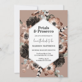 Petals en Prosecco Boho Blush Pink Vrijgezellenfee Kaart