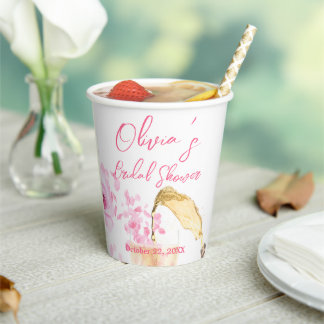 Petals en Prosecco Bridal Show Trouwpapier Cups Papieren Bekers