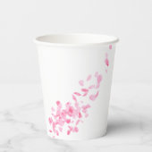 Petals en Prosecco Bridal Show Trouwpapier Cups Papieren Bekers (Achterkant)