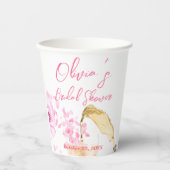 Petals en Prosecco Bridal Show Trouwpapier Cups Papieren Bekers (Voorkant)