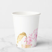 Petals en Prosecco Bridal Show Trouwpapier Cups Papieren Bekers (Achterkant)