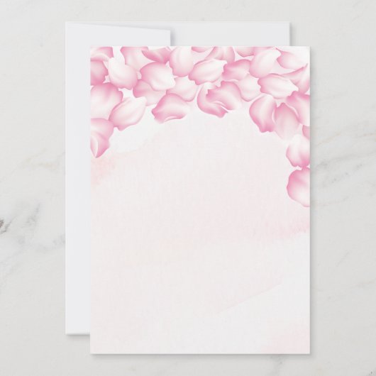 Petals en Prosecco Bridal Shower Uitnodiging (Achterkant)