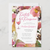 Petals en Prosecco Bridal Shower Uitnodiging (Voorkant)