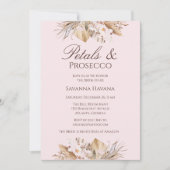 Petals en Prosecco Bridal Shower Uitnodiging (Voorkant)
