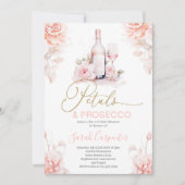 Petals en Prosecco Bridal Shower uitnodiging (Voorkant)