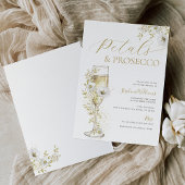 Petals en Prosecco Bridal Shower Uitnodiging