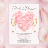 Petals en Prosecco Bridal Shower Uitnodiging