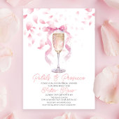 Petals en Prosecco Bridal Shower Uitnodiging