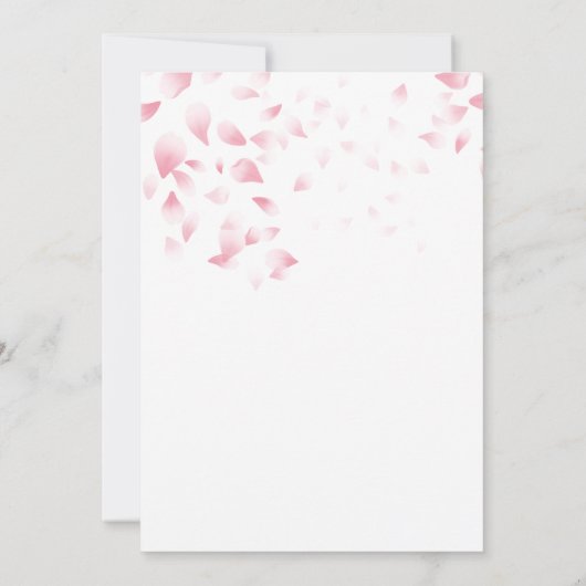 Petals en Prosecco Bridal Shower Uitnodiging (Achterkant)