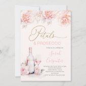 Petals en Prosecco Bridal Shower uitnodiging (Voorkant)