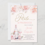 Petals en Prosecco Bridal Shower uitnodiging<br><div class="desc">Petals en Prosecco Vrijgezellenfeest uitnodigen</div>