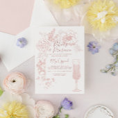 Petals en Prosecco bruids douche uitnodiging