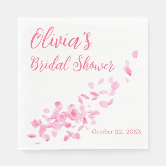 Petals en Prosecco Bruiloft Vrijgezellenfeest Serv Servet (Voorkant)