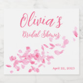 Petals en Prosecco Bruiloft Vrijgezellenfeest Sparkling Wijnetiket (Enkel label)