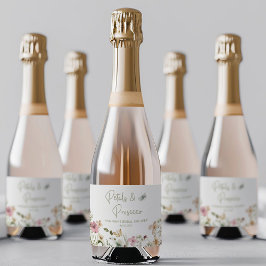 Petals en Prosecco Bruiloft Vrijgezellenfeest Sparkling Wijnetiket