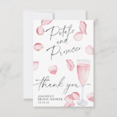 Petals en Prosecco - dank u vrijgezellenfeest Bedankkaart (Voorkant)